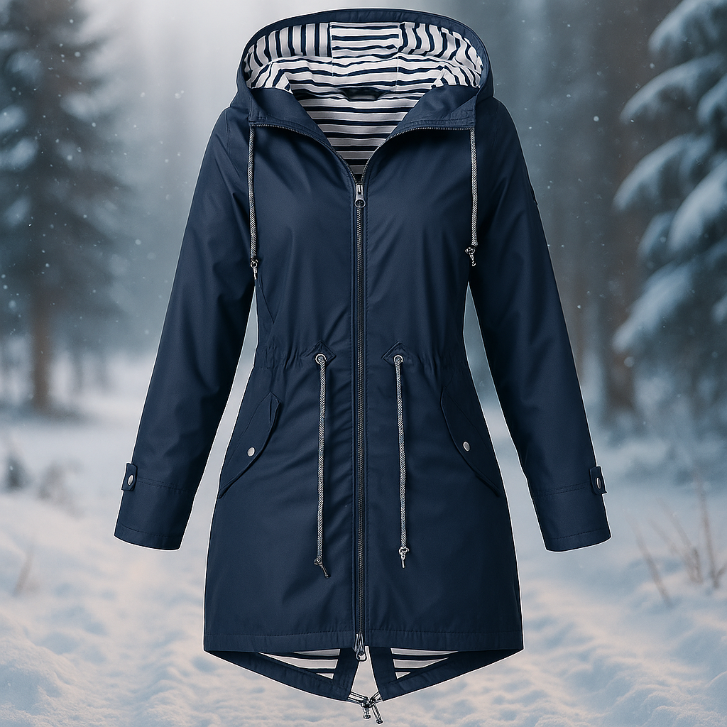 ModeGeist | Wasserabweisende Damenjacke mit verstellbarer Kapuze Nerea