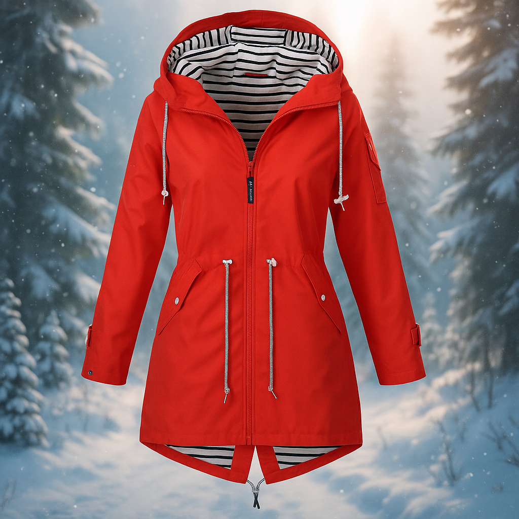 ModeGeist | Wasserabweisende Damenjacke mit verstellbarer Kapuze Nerea