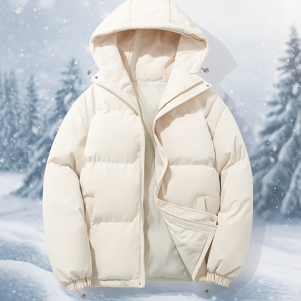 ModeGeist | Kurze gepolsterte Jacke mit Kapuze Stilla