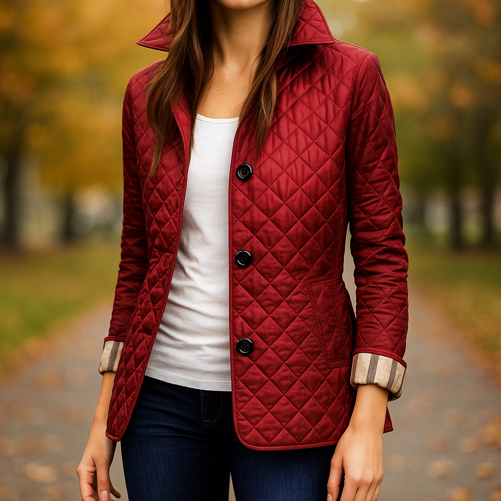 ModeGeist | Leichte Steppjacke für Frauen mit Knöpfen auf der Vorderseite Milika