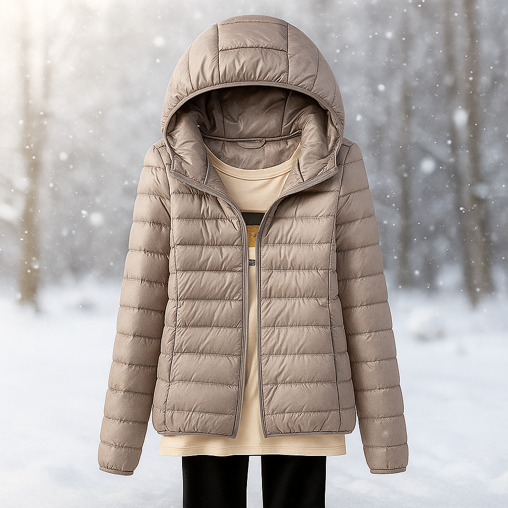 ModeGeist | Leicht wattierte Jacke mit vielseitiger Kapuze Nora
