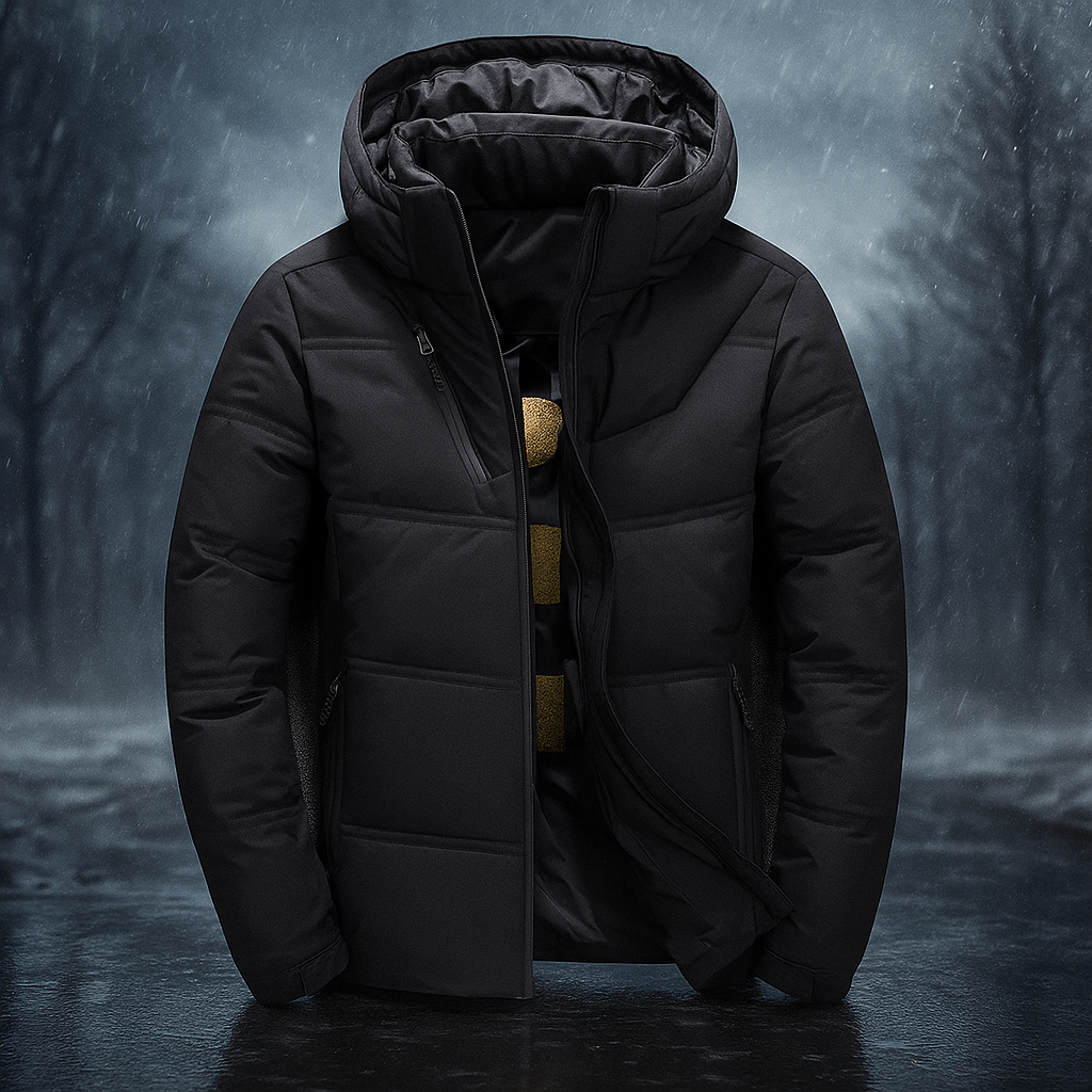 ModeGeist | Gestepptes Jack mit Kapuze und urbanem Design