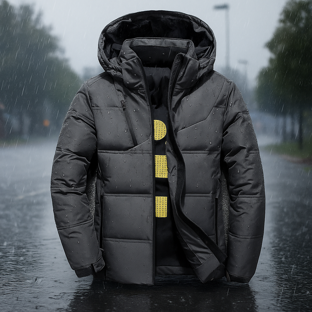 ModeGeist | Gestepptes Jack mit Kapuze und urbanem Design