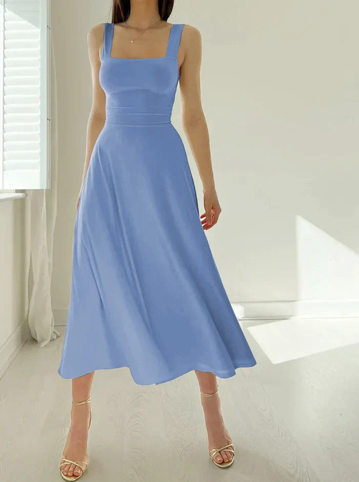 Quadratischer Ausschnitt Sommerkleid - Jela