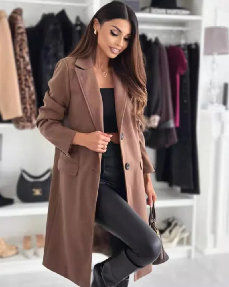 ModeGeist | Eleganter Langer Mantel für Damen
