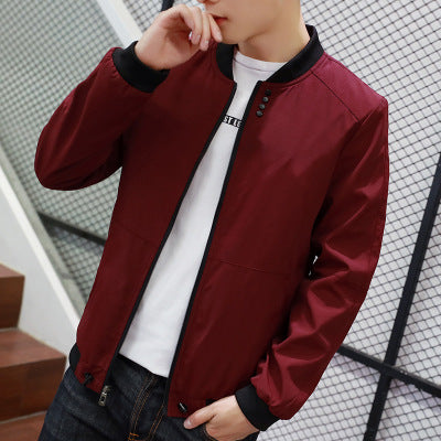Herren Freizeitjacke mit Druckknopfverschluss und seitlichen Eingrifftaschen ModeGeist