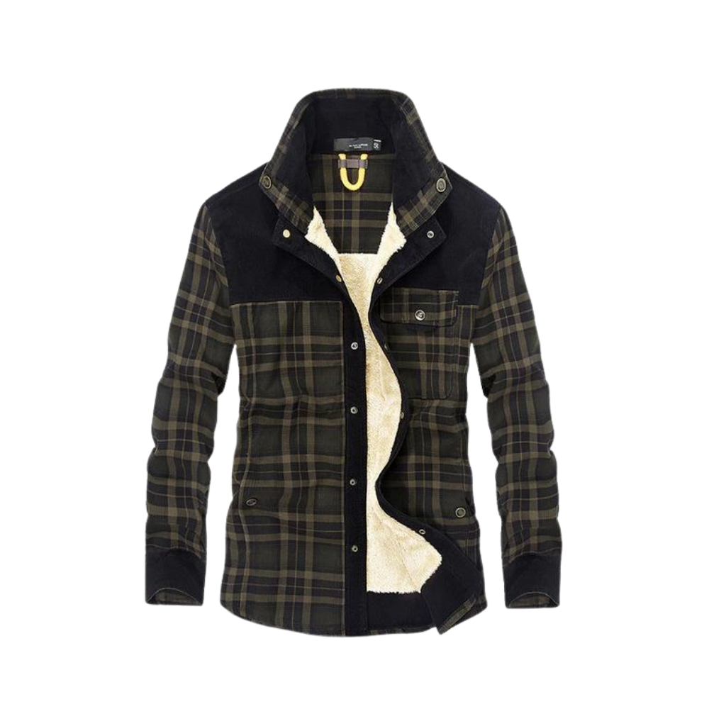 ModeGeist | Jacke Aus Dickem Flanell für Männer