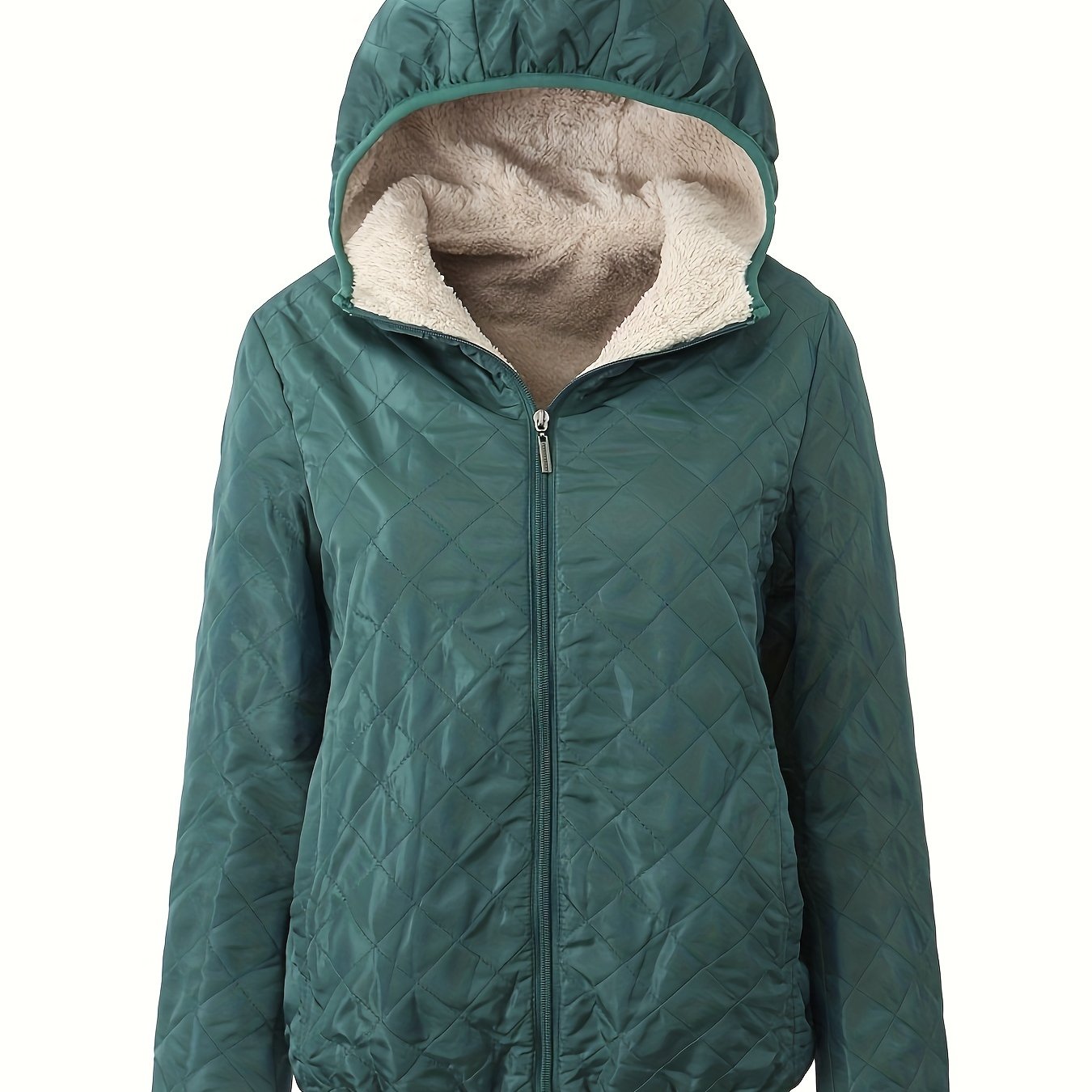ModeGeist | Steppjacke mit Kapuze und Reißverschluss