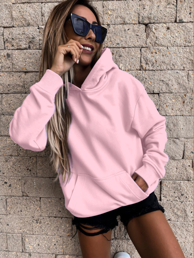 Damen Kapuzenpullover mit weichem Fleece-Innenfutter und lässigem Schnitt ModeGeist