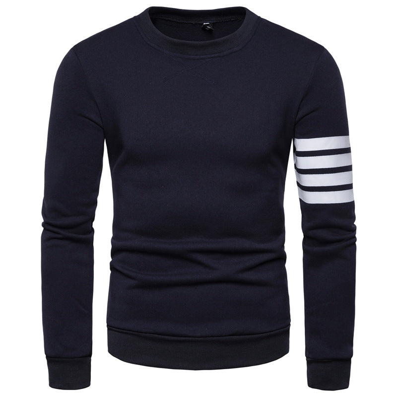 Herren modischer Sweatshirt mit sportlichem Streifen-Design ModeGeist