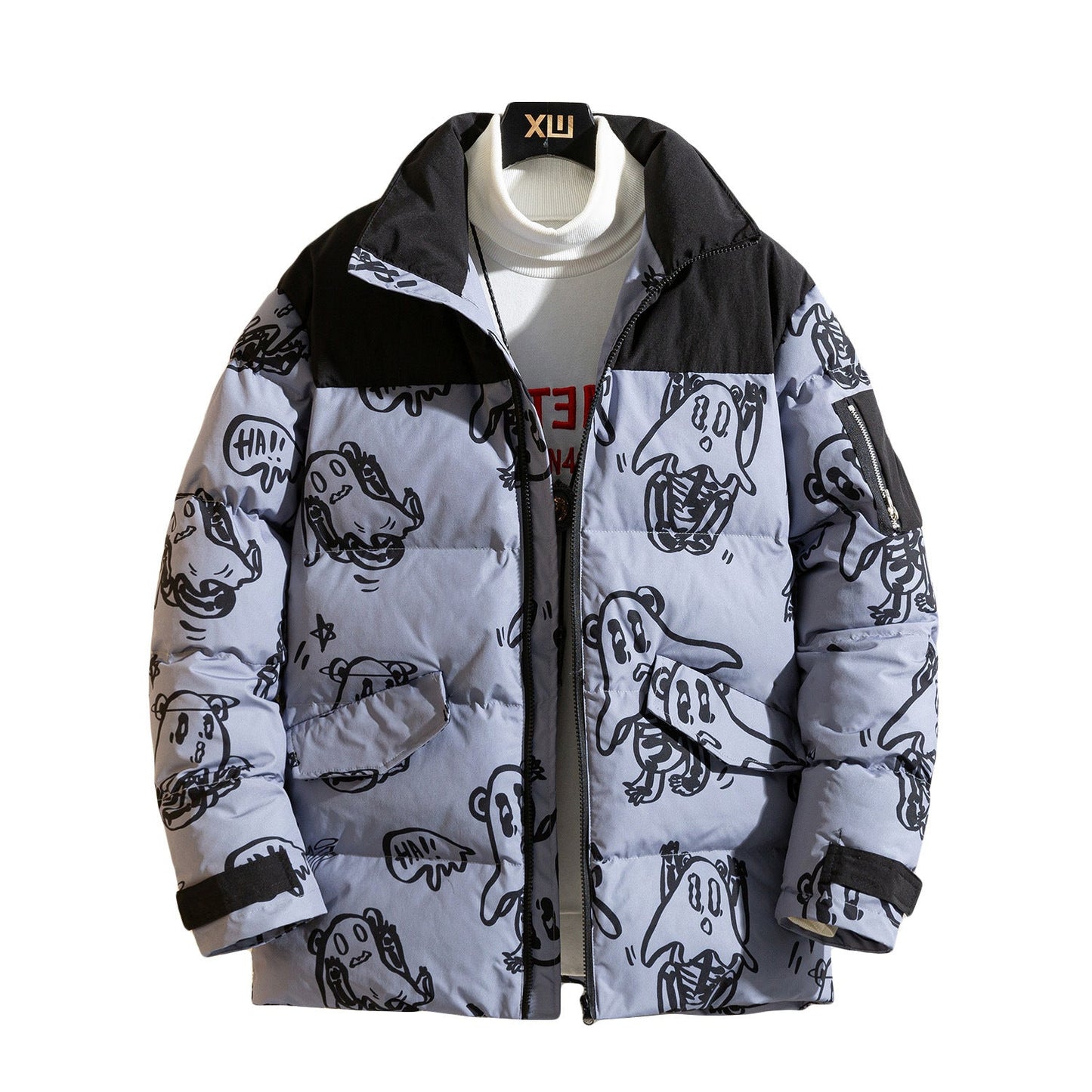 ModeGeist | Bedruckte wattierte Jacke