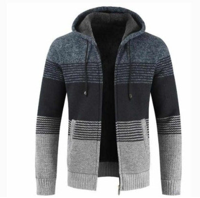 Herren Strickjacke mit Kapuze ModeGeist