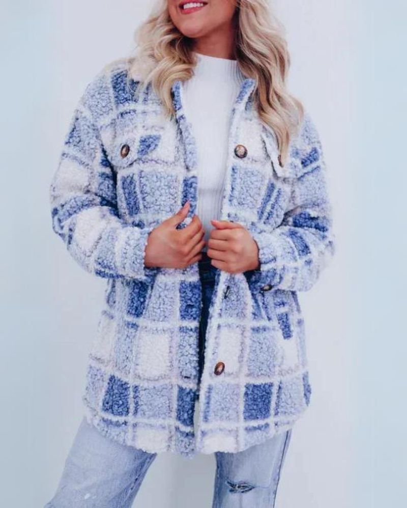 ModeGeist | Polar Fleece Plaid Jacke