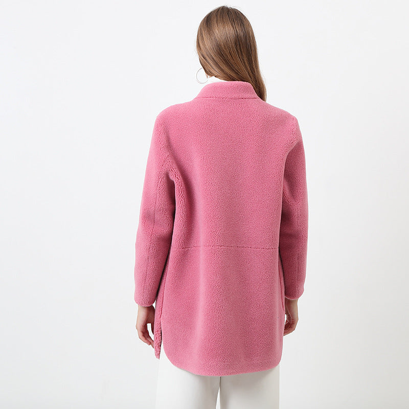 Damen Flauschige Fleecejacke mit elegantem Schnitt und praktischen Taschen ModeGeist