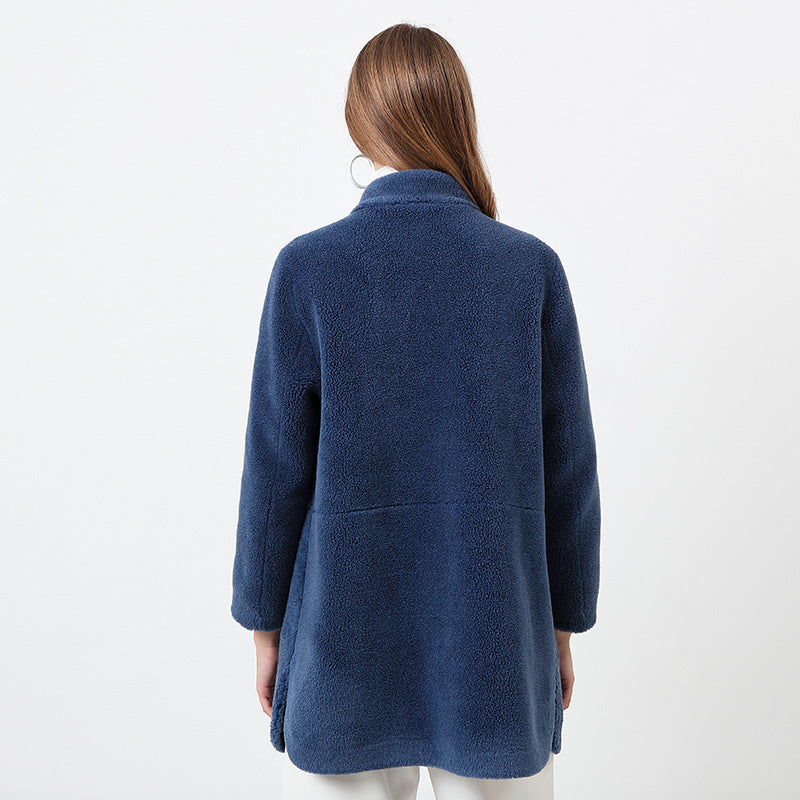 Damen Flauschige Fleecejacke mit elegantem Schnitt und praktischen Taschen ModeGeist