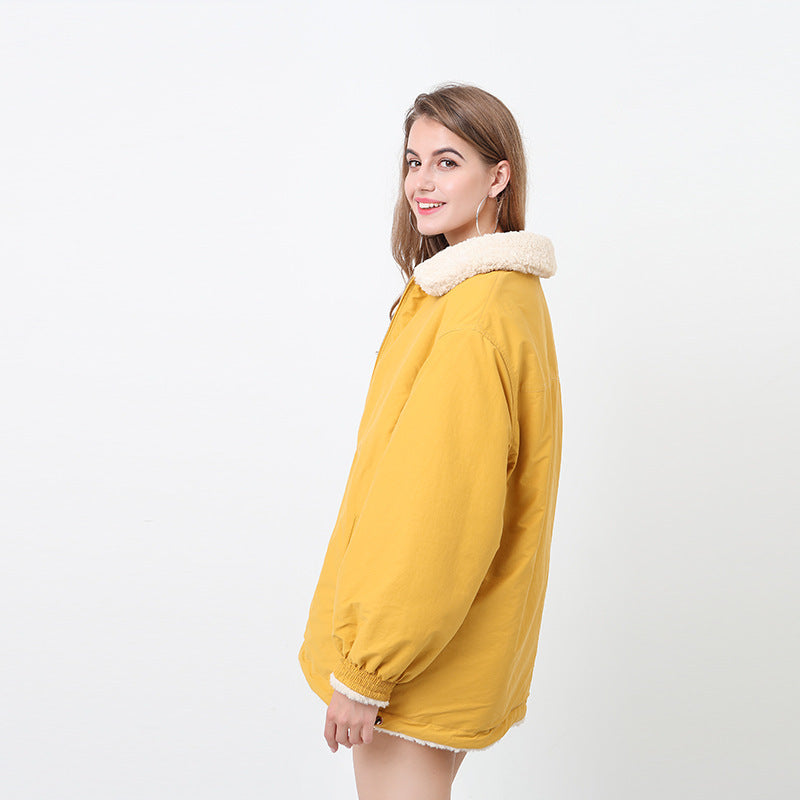 Damen Gemütliche Oversized-Jacke mit Kapuze und Teddy-Futter ModeGeist