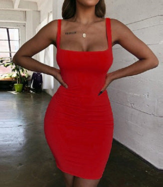 Damen Figurbetontes Minikleid mit quadratischem Ausschnitt ModeGeist
