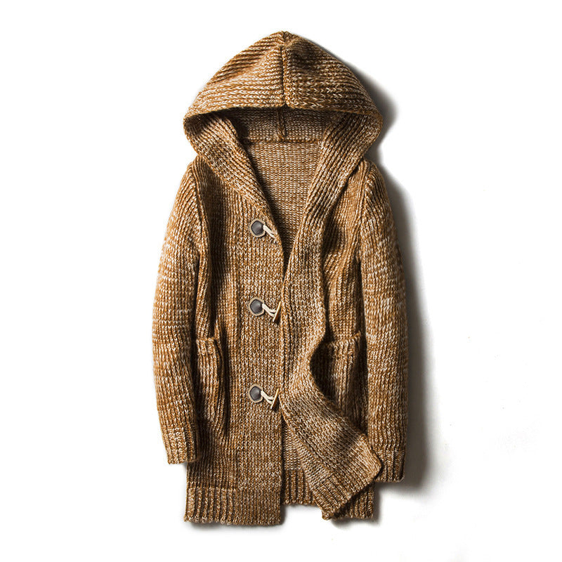 Damen Strickjacke mit Kapuze und großen Taschen ModeGeist