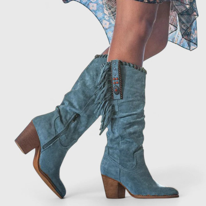 MODEGEIST Damen Komfort-Stiefel Knöchelhoch Stützende Sohle