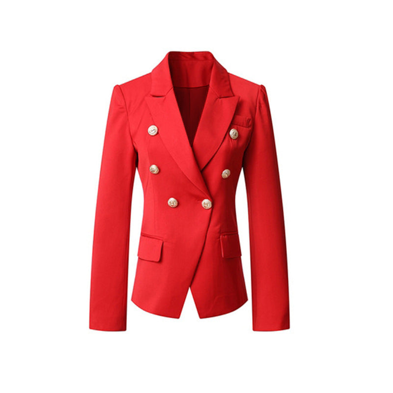 Damen Elegante Doppelreihige Blazerjacke mit goldenen Knöpfen ModeGeist