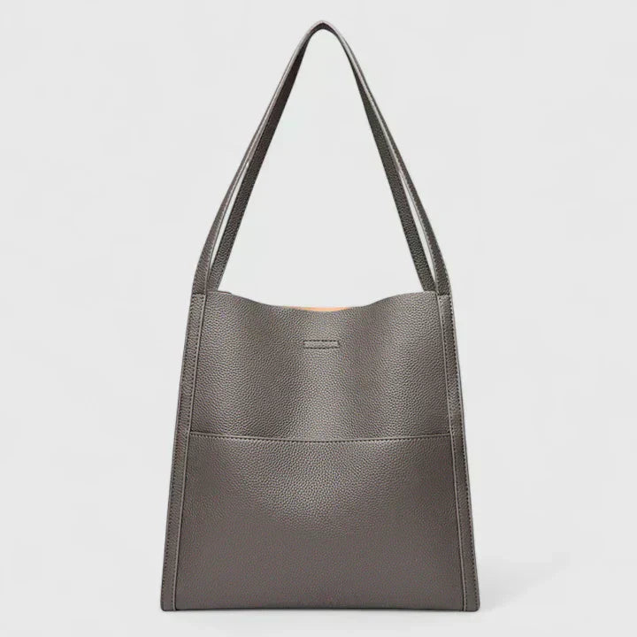 MODEGEIST Damen Strukturierte Handtasche Reißverschluss Innentaschen Schwarz