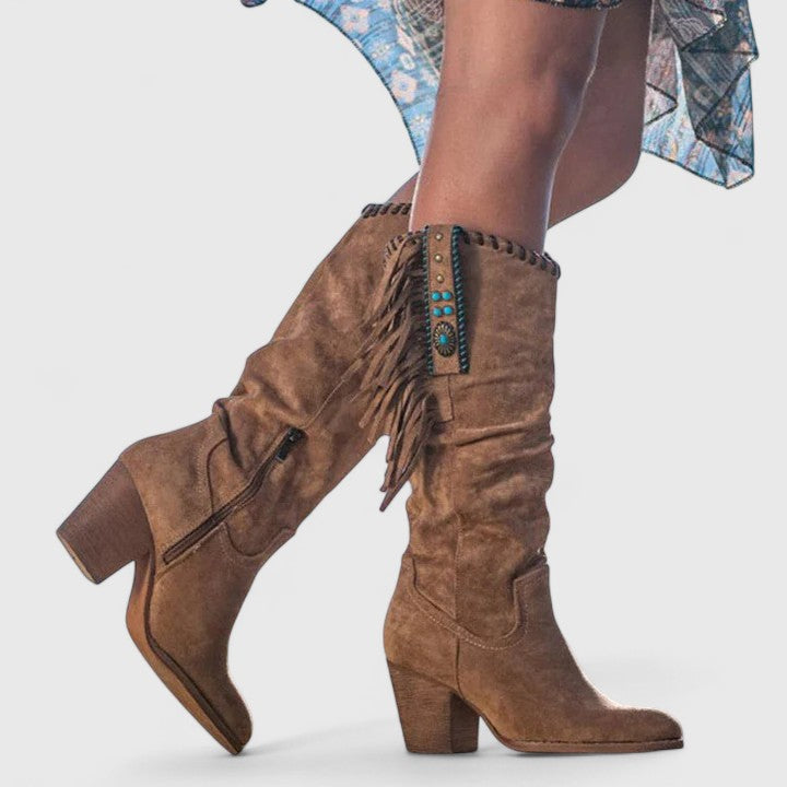 MODEGEIST Damen Komfort-Stiefel Knöchelhoch Stützende Sohle