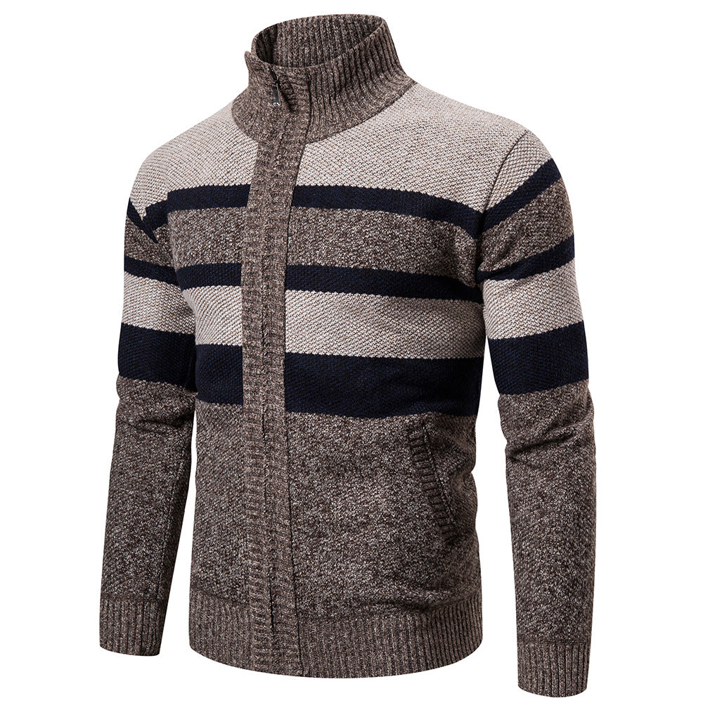Herren Strickjacke mit modernem Stehkragen ModeGeist