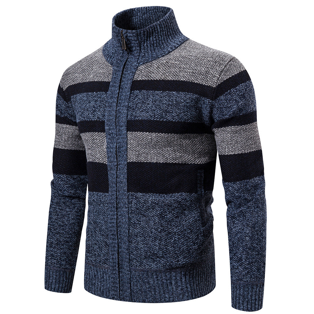 Herren Strickjacke mit modernem Stehkragen ModeGeist