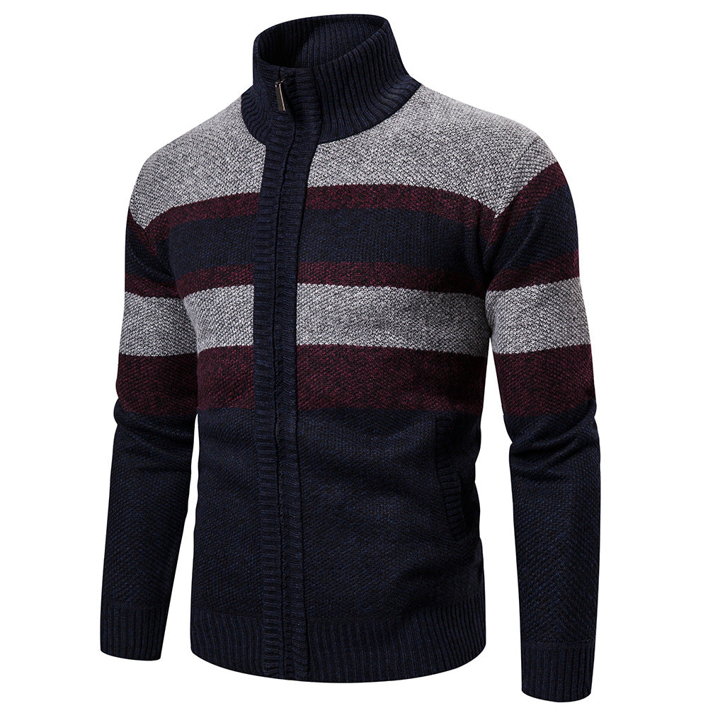 Herren Strickjacke mit modernem Stehkragen ModeGeist