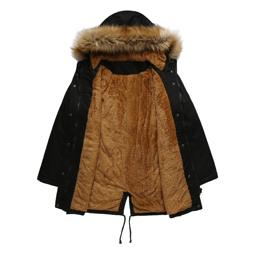 Damen warme Outdoor-Parka mit abnehmbarer Kapuze und luxuriösem Kunstfell ModeGeist