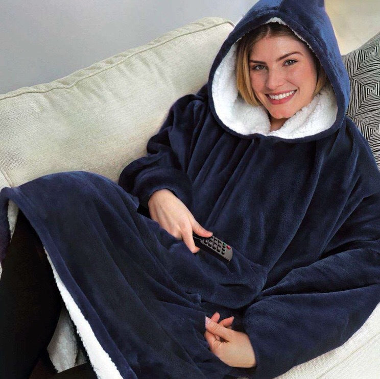Damen Großer Kapuzenpullover mit kuscheligem Fleece und praktischen Taschen ModeGeist