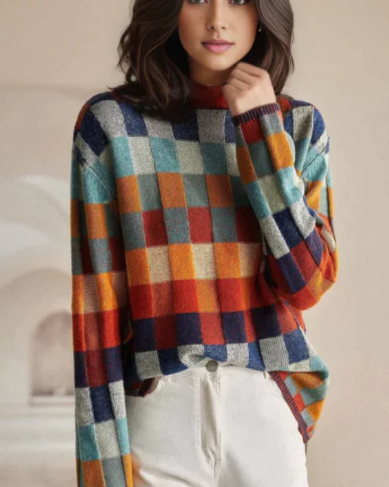 ModeGeist | Kaschmere Luxe Patchwork Rollkragenpullover