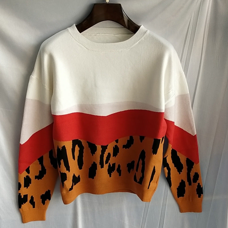Damen modischer Pullover im modernen Colorblock-Design ModeGeist