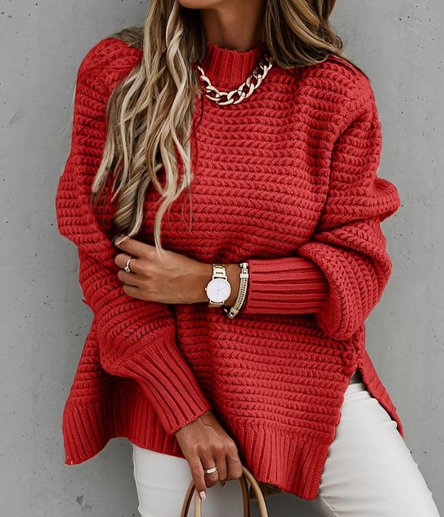 Damen Kuscheliger Strickpullover mit modischem Strukturmuster ModeGeist