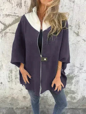 ModeGeist | Stehkragenjacke mit Halbem Reißverschluss