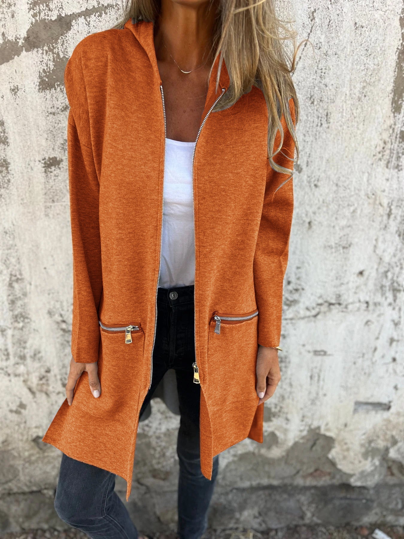 Langer Kapuzenpullover für Damen von Fudus