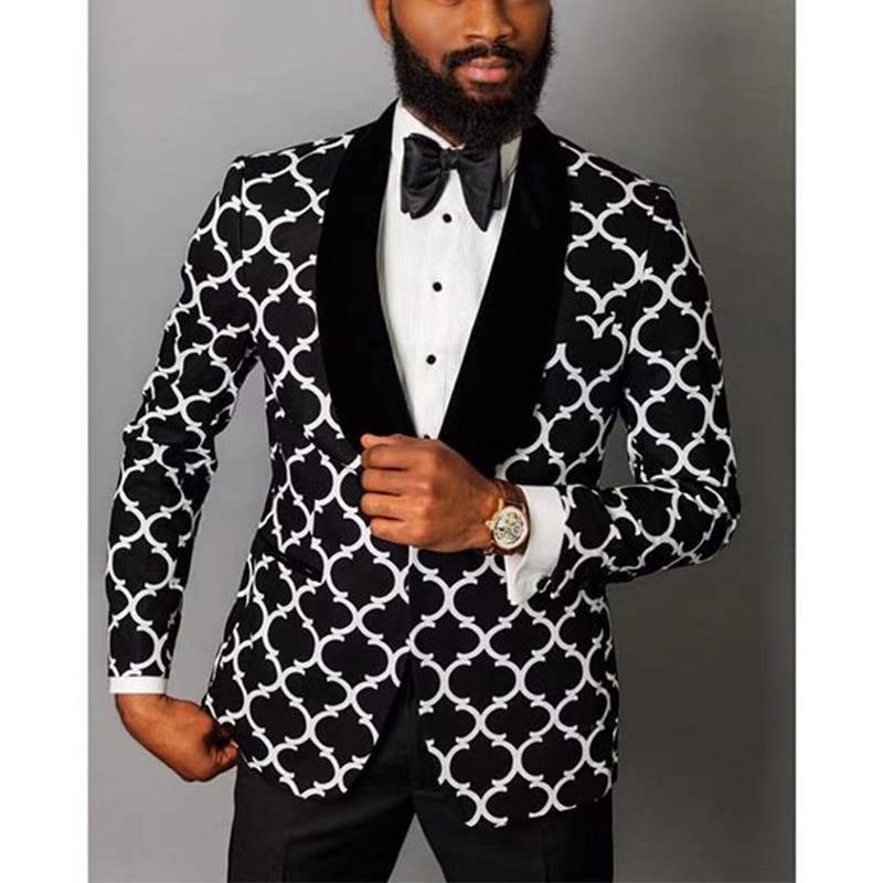 Herren eleganter Designer-Sakko mit auffälligem Muster ModeGeist
