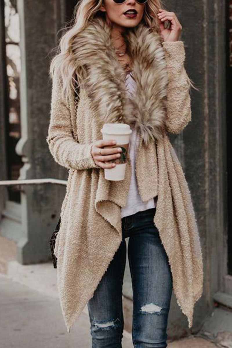 ModeGeist | Flauschige Plüsch Jacke Damen