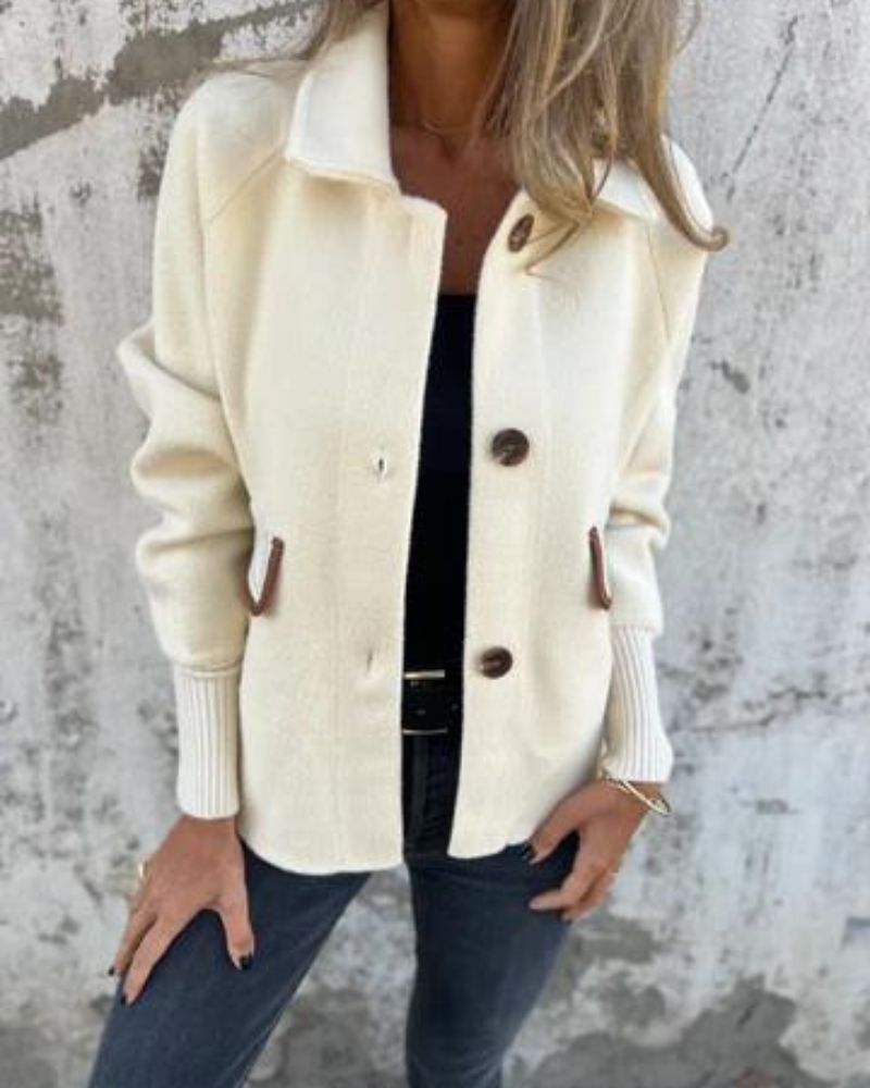 ModeGeist | Lässige Revers Einreiher Jacke
