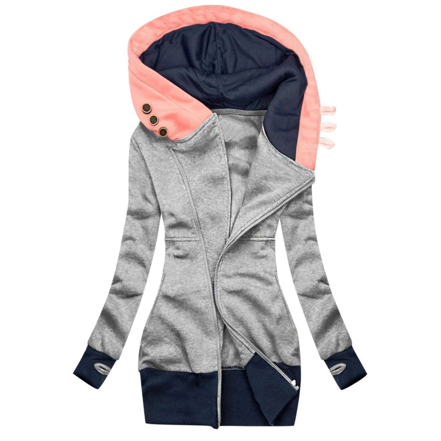 Großes, warmes Sweatshirt mit langen Ärmeln von Fudus