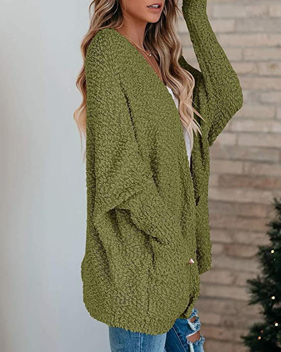 Damen Großer Cardigan mit lockerer Struktur ModeGeist