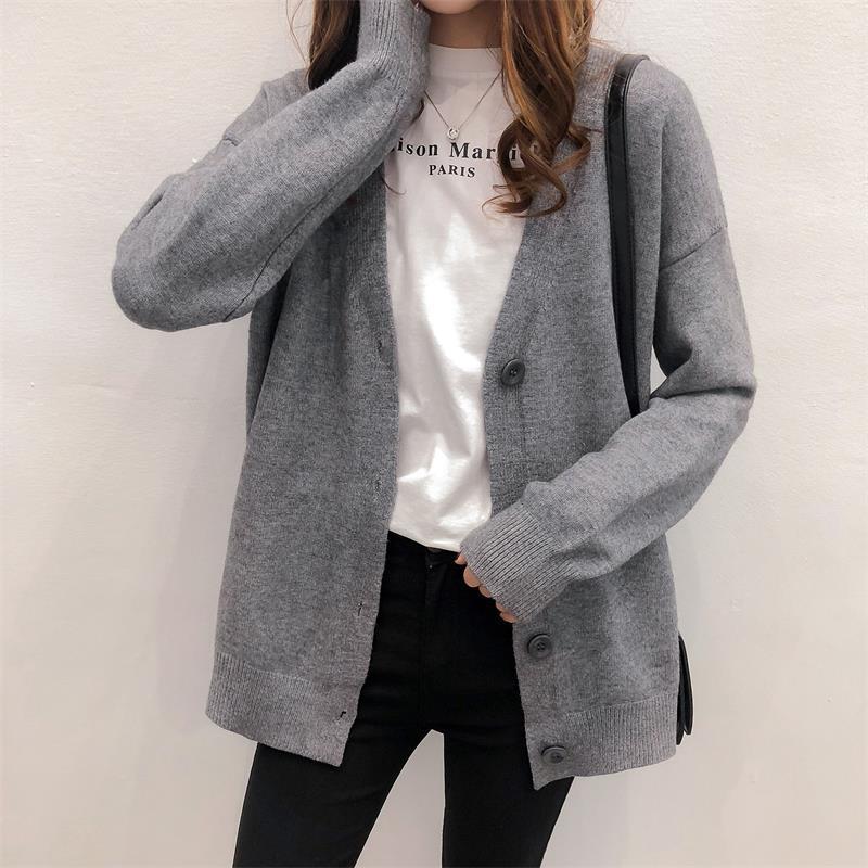Damen Strickjacke mit knöpfbarem Design ModeGeist