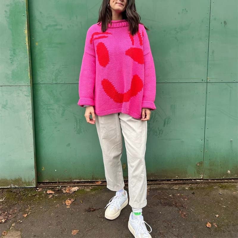 ModeGeist | Smiley Strickpullover