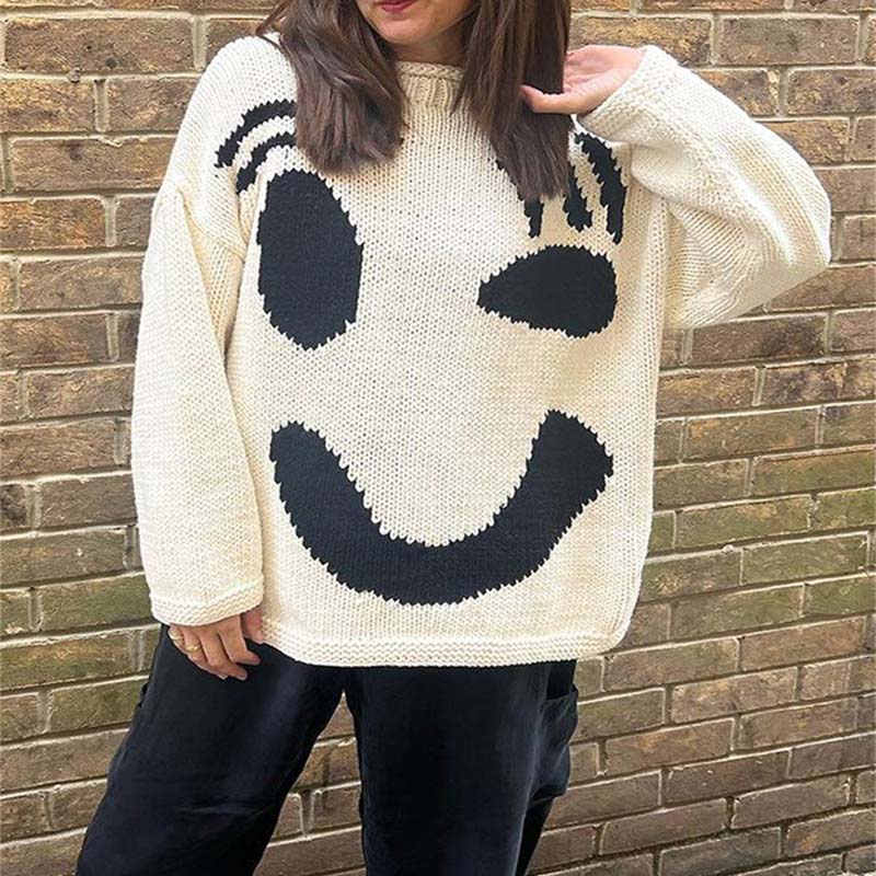 ModeGeist | Smiley Strickpullover