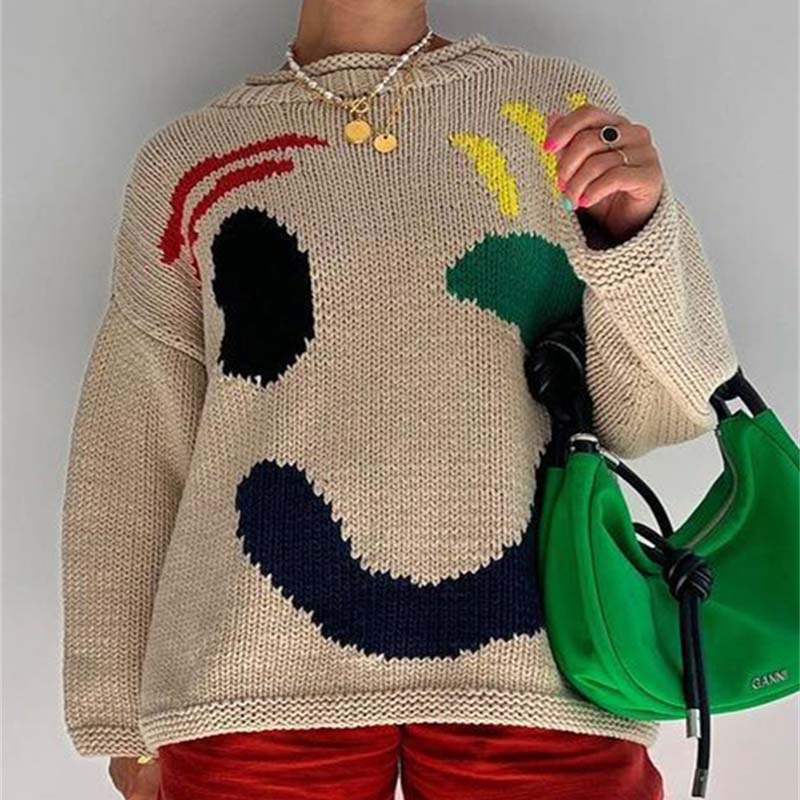 ModeGeist | Smiley Strickpullover
