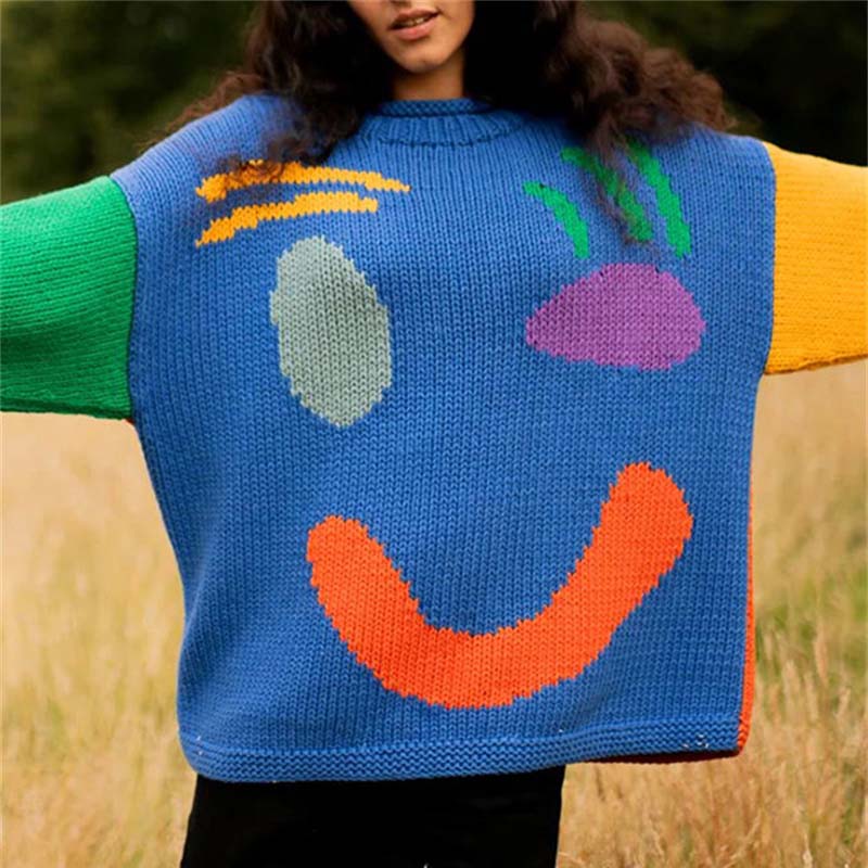 ModeGeist | Smiley Strickpullover