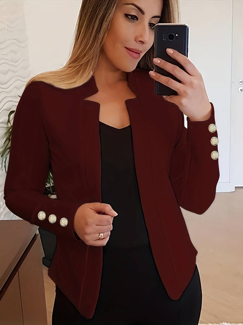 ModeGeist | Freizeit Damen Blazer Mit Knöpfen
