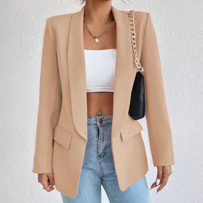 Avelena: Elegantes Blazer mit offenem Vorderteil und langen Ärmeln