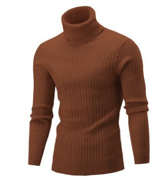 Herren gemütlicher Rollkragenpullover aus feinem Rippstrick ModeGeist
