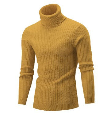 Herren gemütlicher Rollkragenpullover aus feinem Rippstrick ModeGeist
